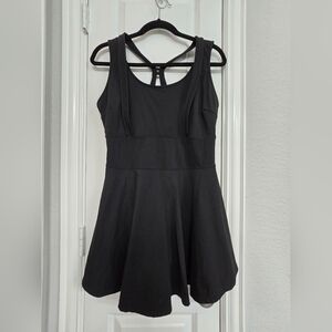 Womens Sleeveless 2-in-1 Athletic Tennis Golf Dress With Shorts